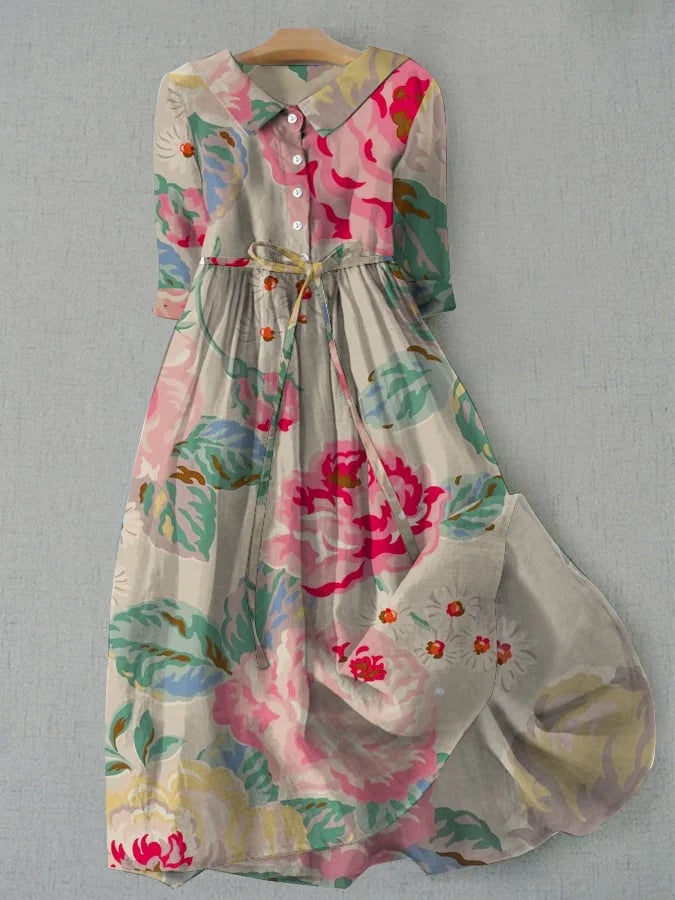 Susan - Elegant Floral Midi Dress