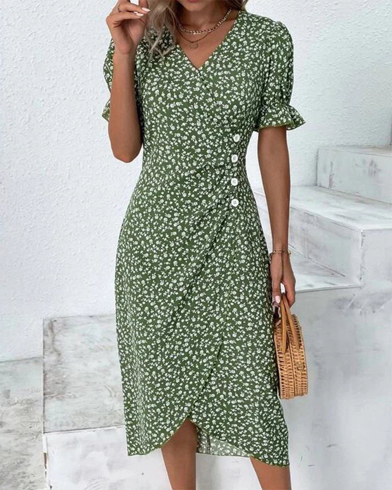 Charlotte – Button Wrap Dress