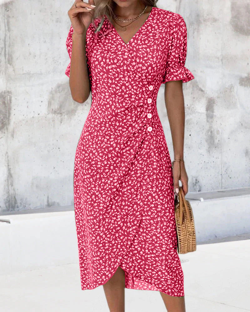 Charlotte – Button Wrap Dress