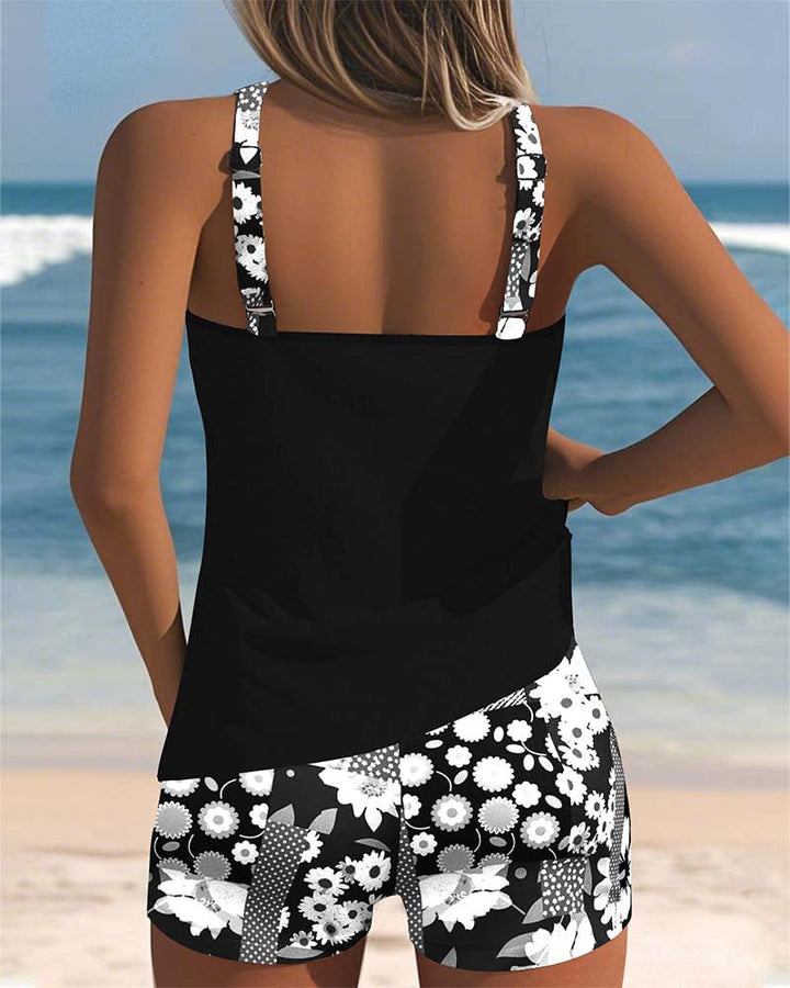 Brenda - Floral Print Two-Piece Swim Set