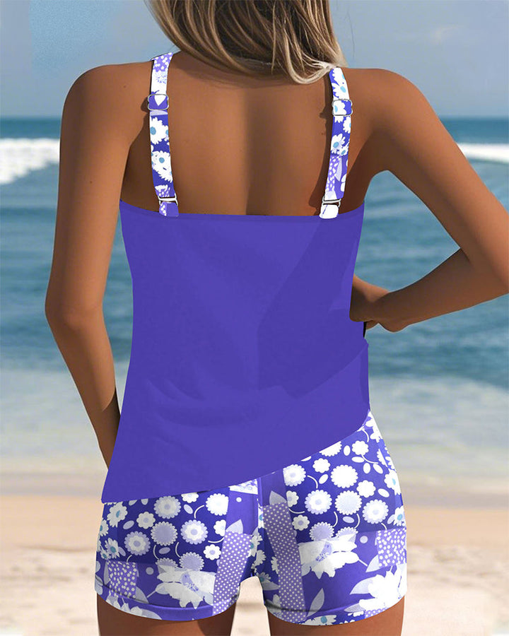 Brenda - Floral Print Two-Piece Swim Set