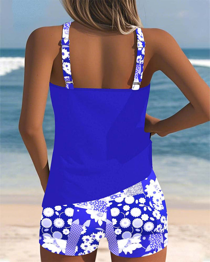 Brenda - Floral Print Two-Piece Swim Set