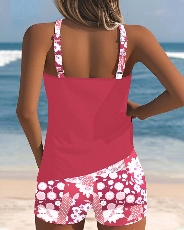 Brenda - Floral Print Two-Piece Swim Set