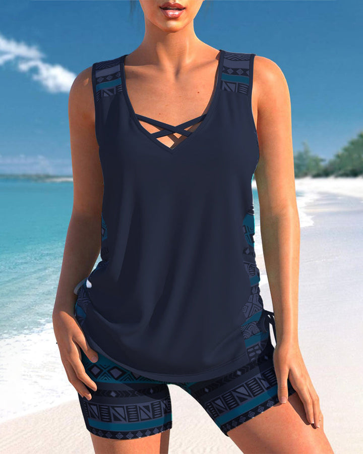 Robyn - Tankini Featuring Geometric Print