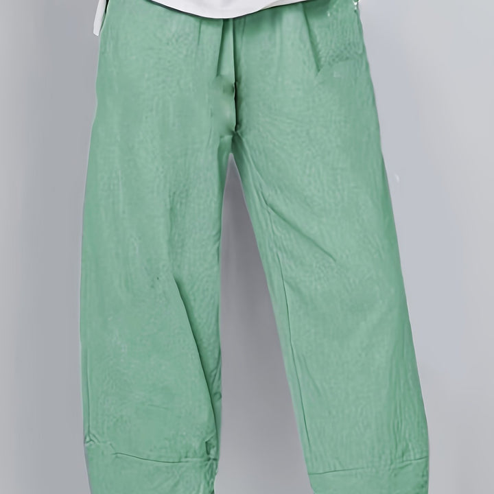Anna - Asymmetric Hem Cropped Trousers