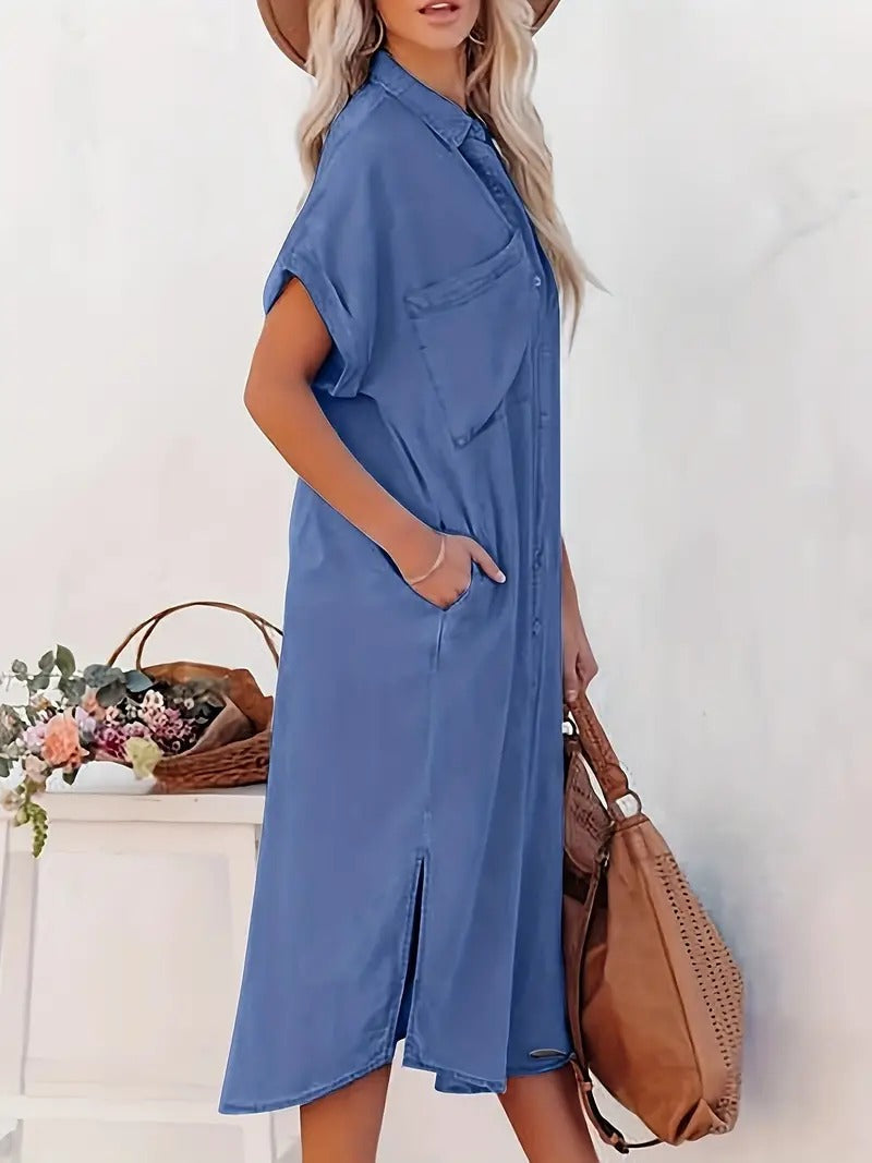 Zara - Pocketed Shirt Dress