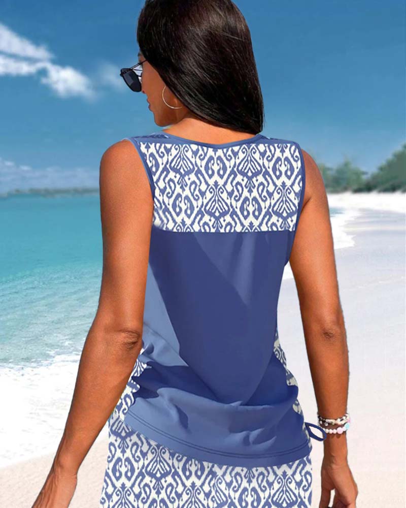 Robyn - Tankini Featuring Geometric Print