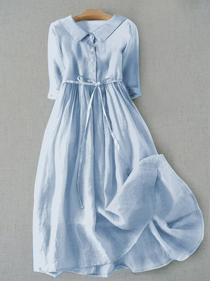 Elizabeth - Elegant Lace Midi with Belt