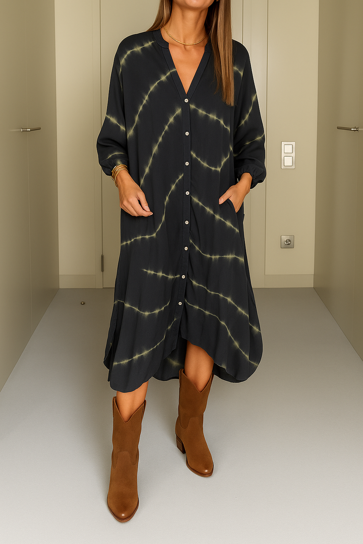 Julia - Boho Striped Maxi Dress