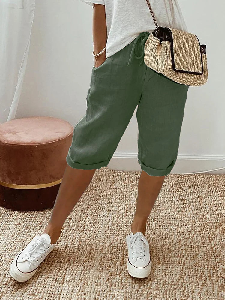 Zoe - Easy Wear Knee-Length Trousers