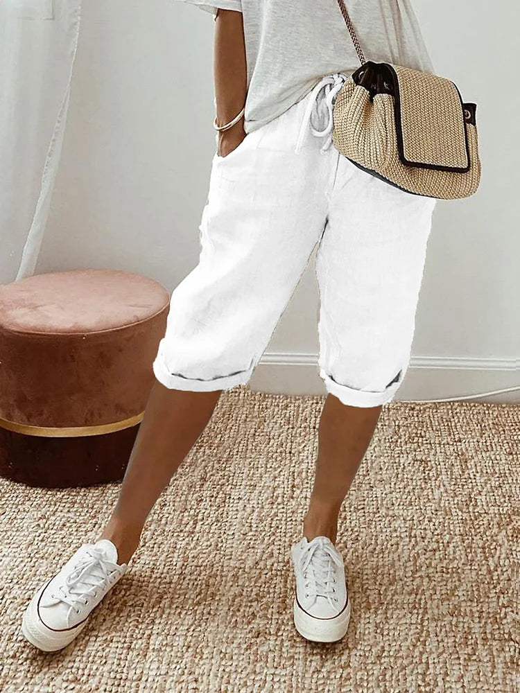 Zoe - Easy Wear Knee-Length Trousers