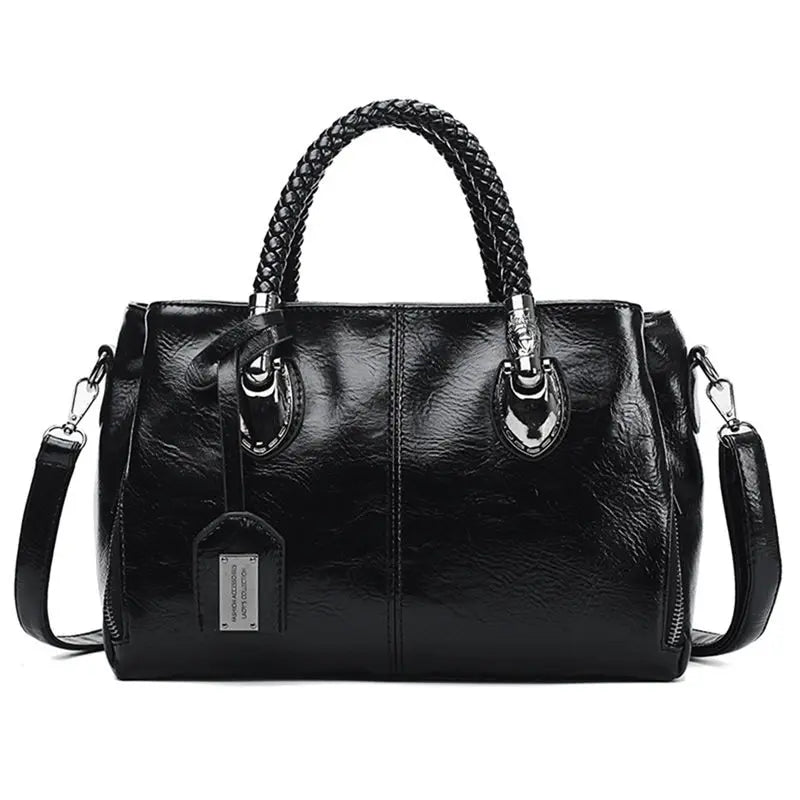 Frances - Elegant handbag with braided handle