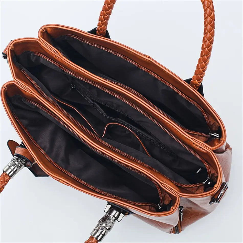 Frances - Elegant handbag with braided handle