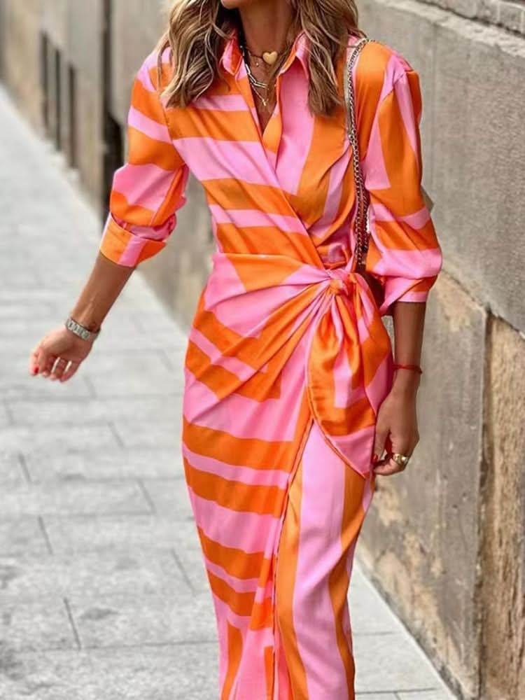Chloe – Graceful Wrap Midi Dress