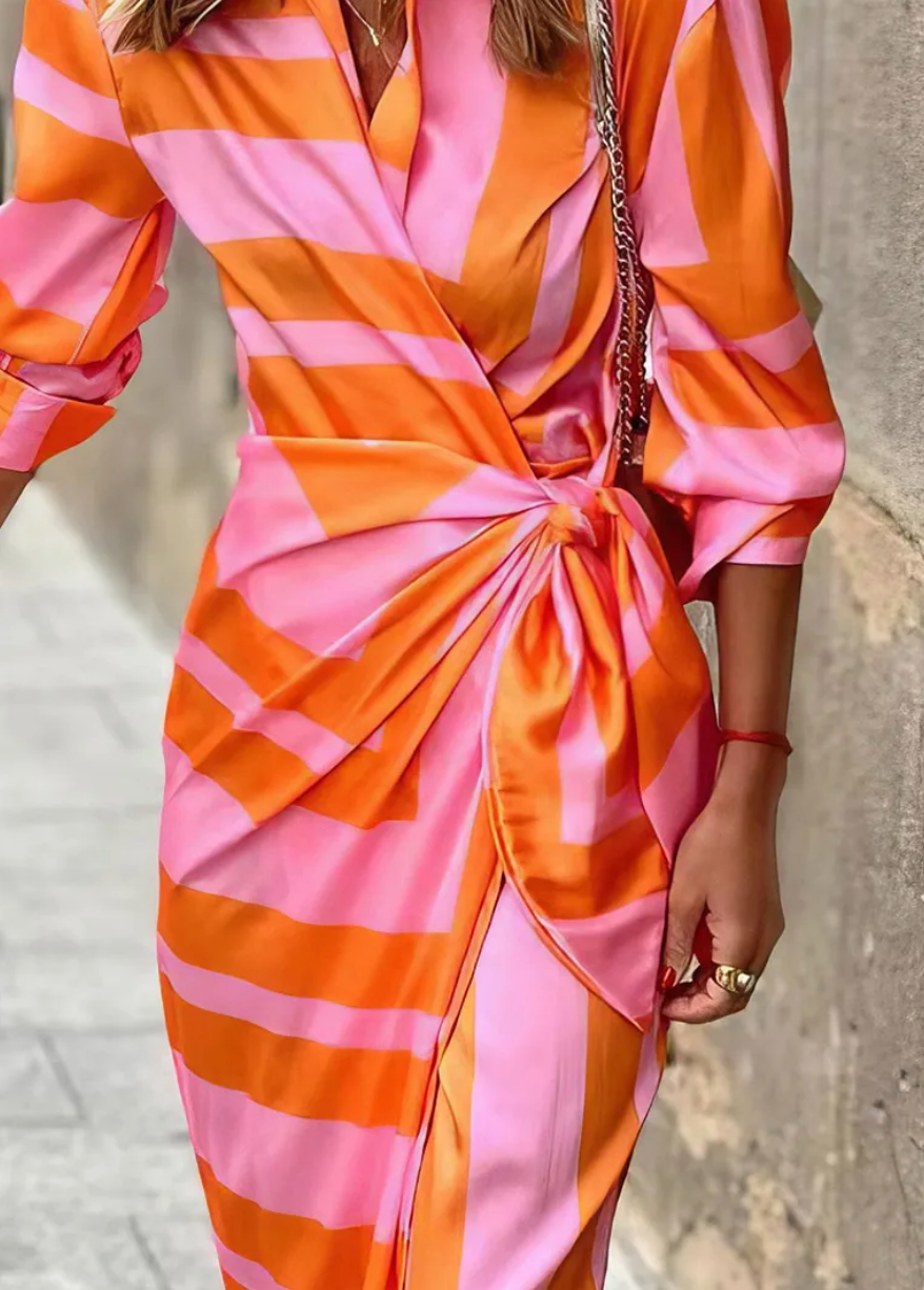 Chloe – Graceful Wrap Midi Dress