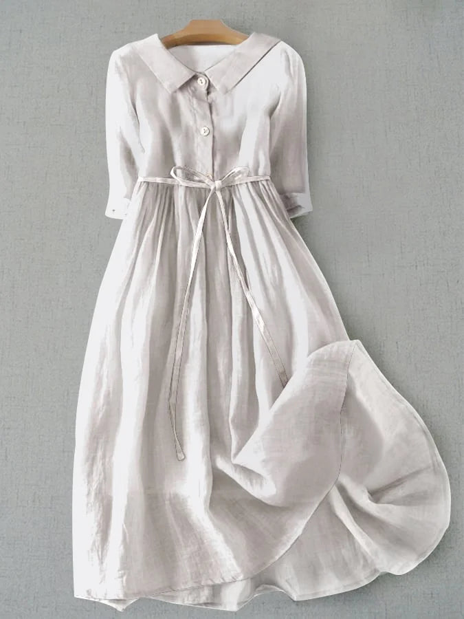 Elizabeth - Elegant Lace Midi with Belt