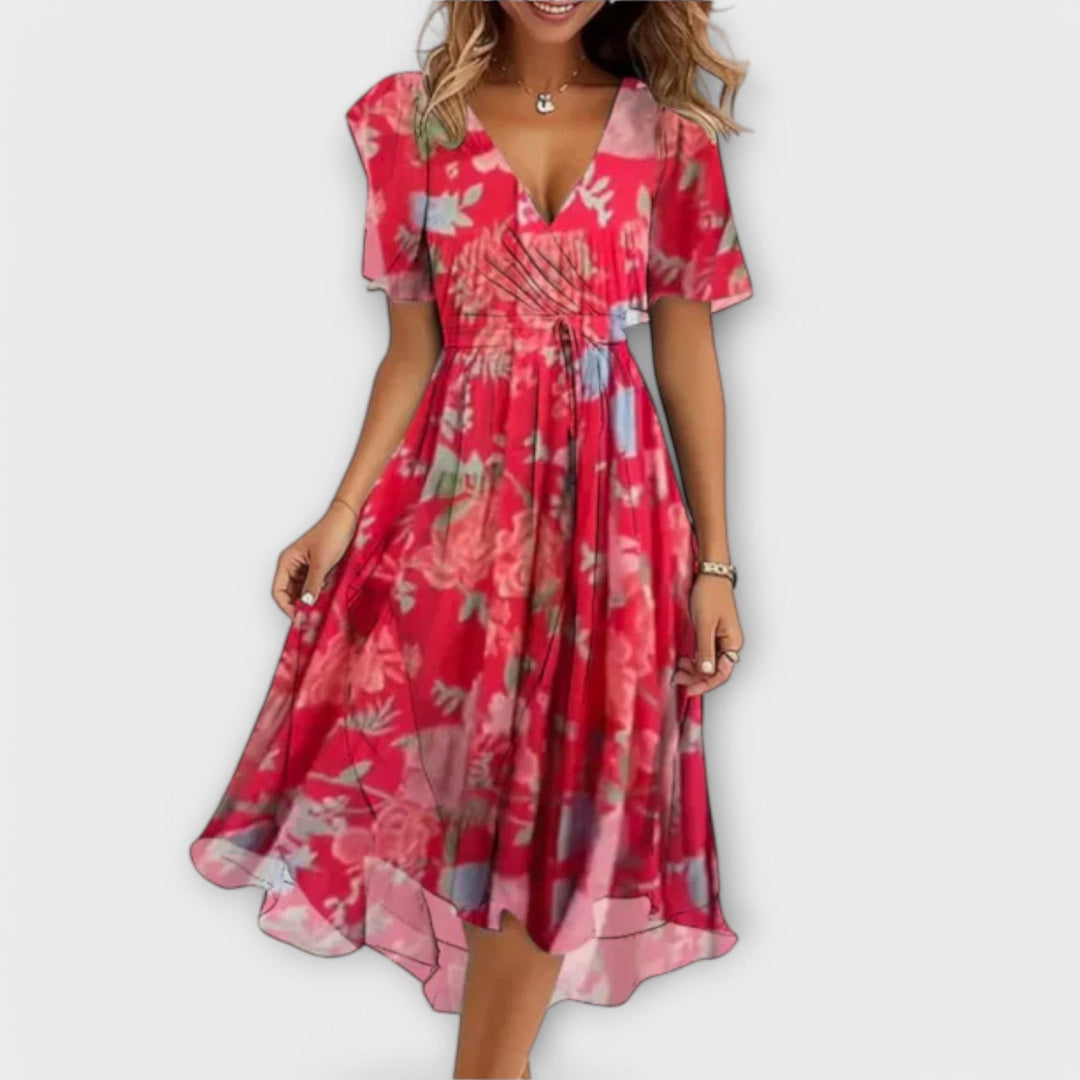 Amelia – Graceful V-Neck Dress