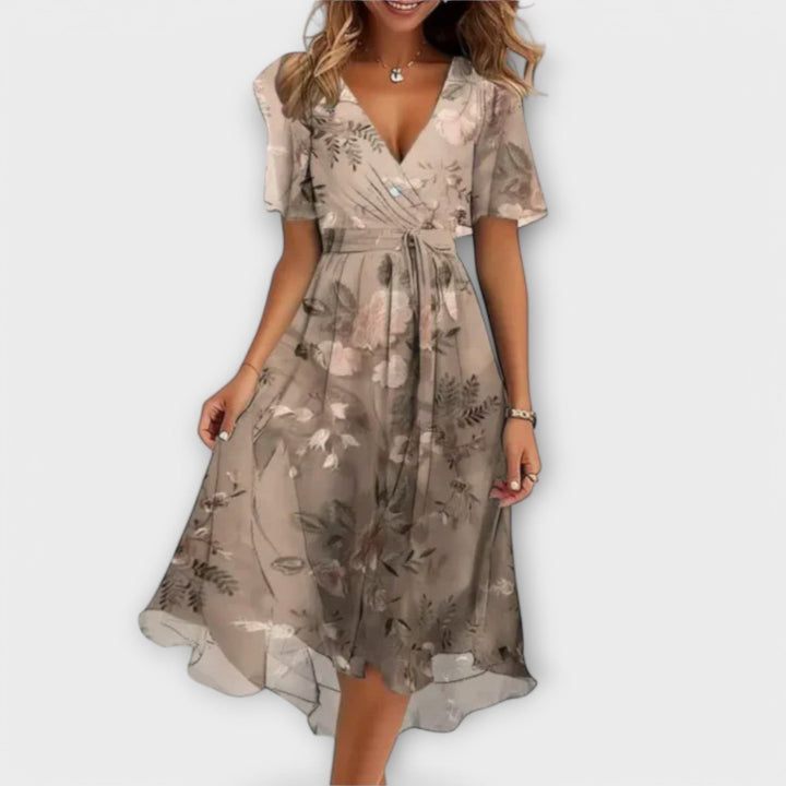 Amelia – Graceful V-Neck Dress