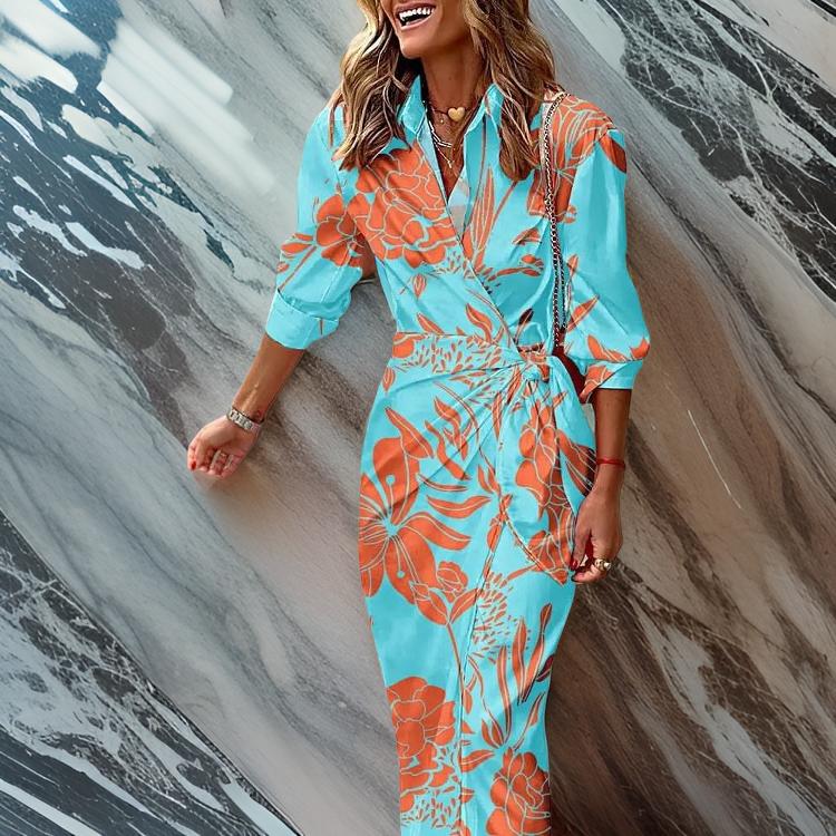 Chloe – Graceful Wrap Midi Dress