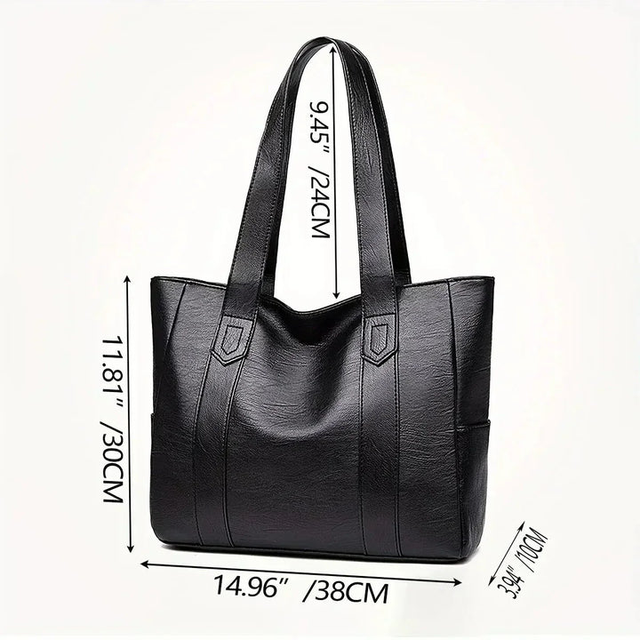 Annabelle - Classic Large Capacity Vegan Tote Bag